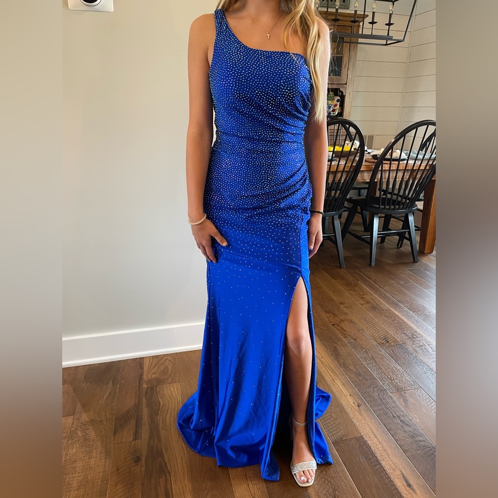 Berlinnova One Shoulder Royal Blue Prom Dress Sz 2
